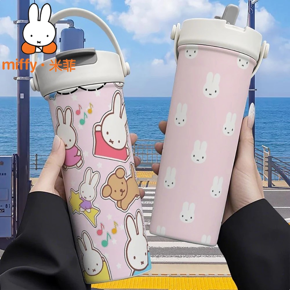 Coffee Tea Shop - Miffy Rabbit Handheld Thermos Dual Drink