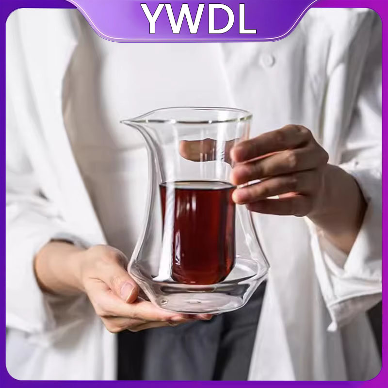 Coffee Tea Shop - YWDL 300ml Double-layer Glass Coffee Sharing