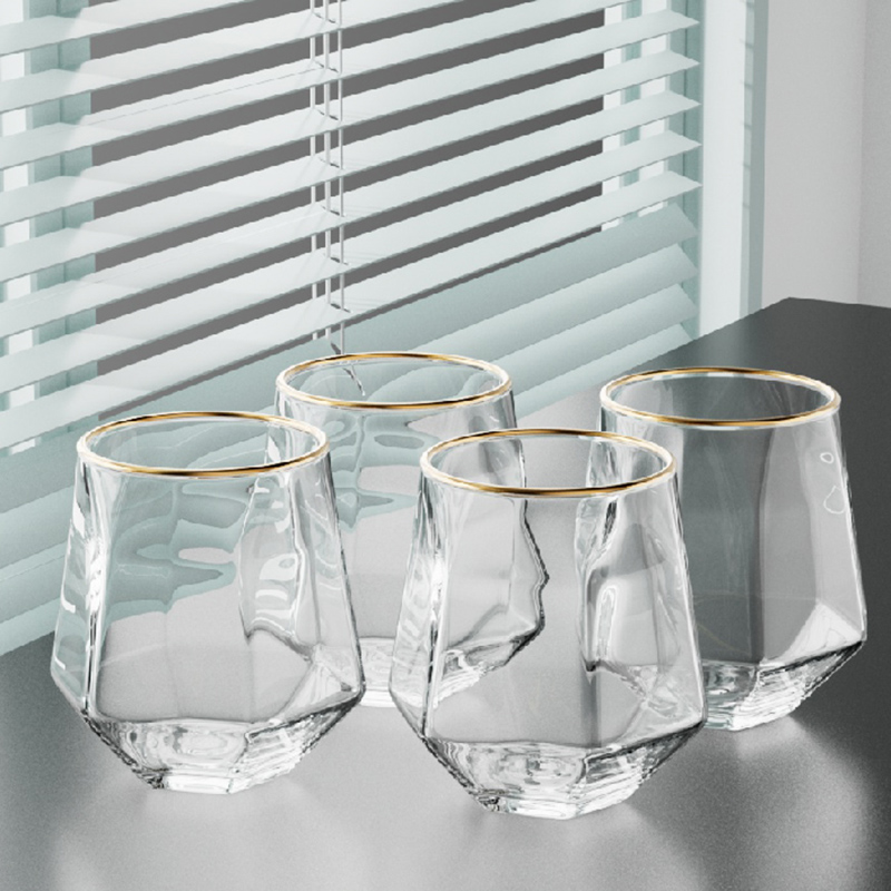 Juice Tea Coffee - 320ml 4pcs Set Hexagonal Cup Wine