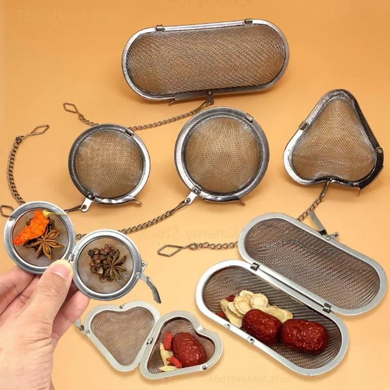 Coffee Tea Infusion - Stainless Steel Oval Heart Sphere Shape