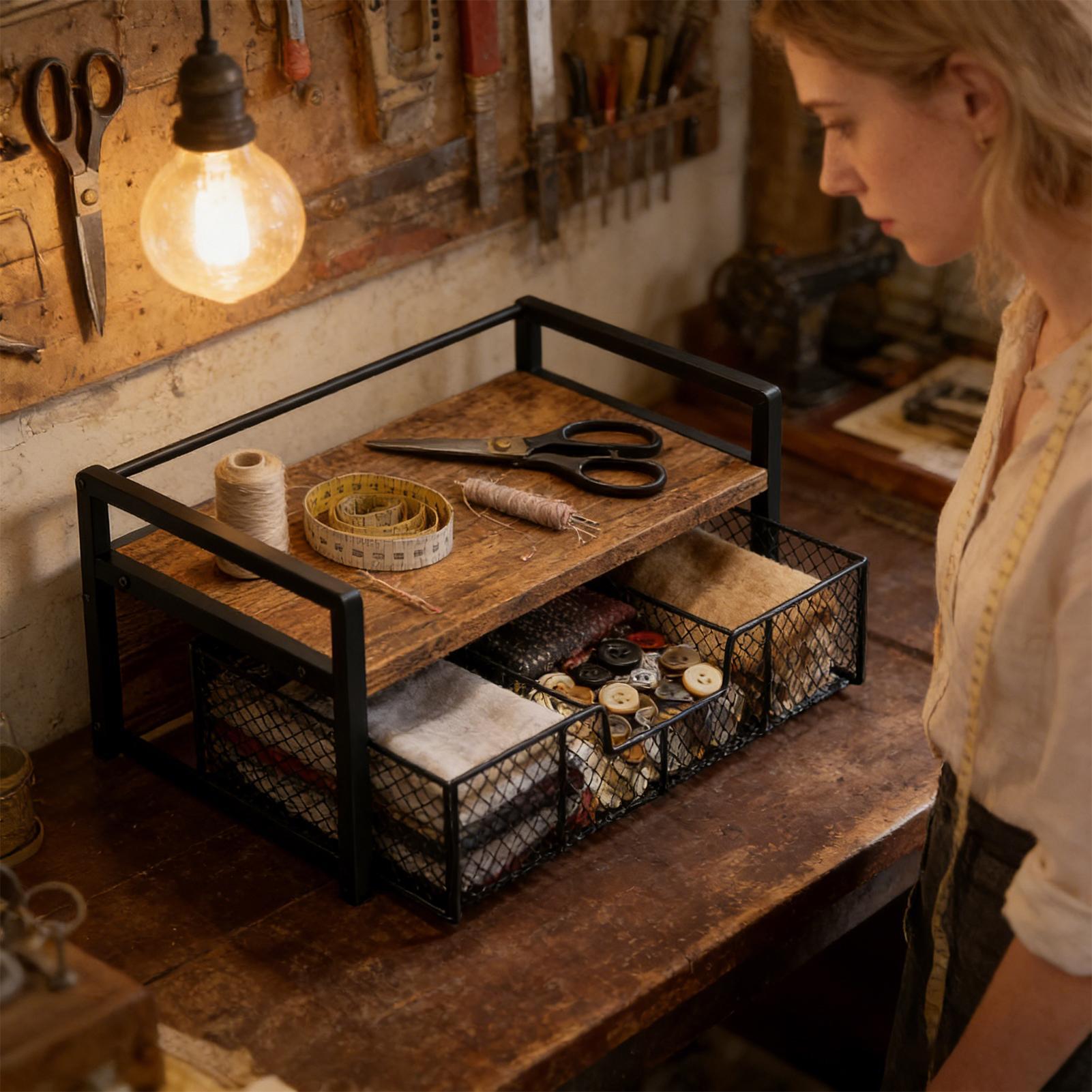 Desktop Organizer Drawer Style - Coffee Tea Break 评论和价格