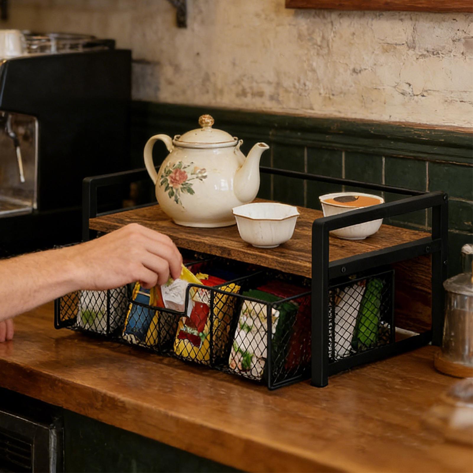 Desktop Organizer Drawer Style - Coffee Tea Break 评论和价格