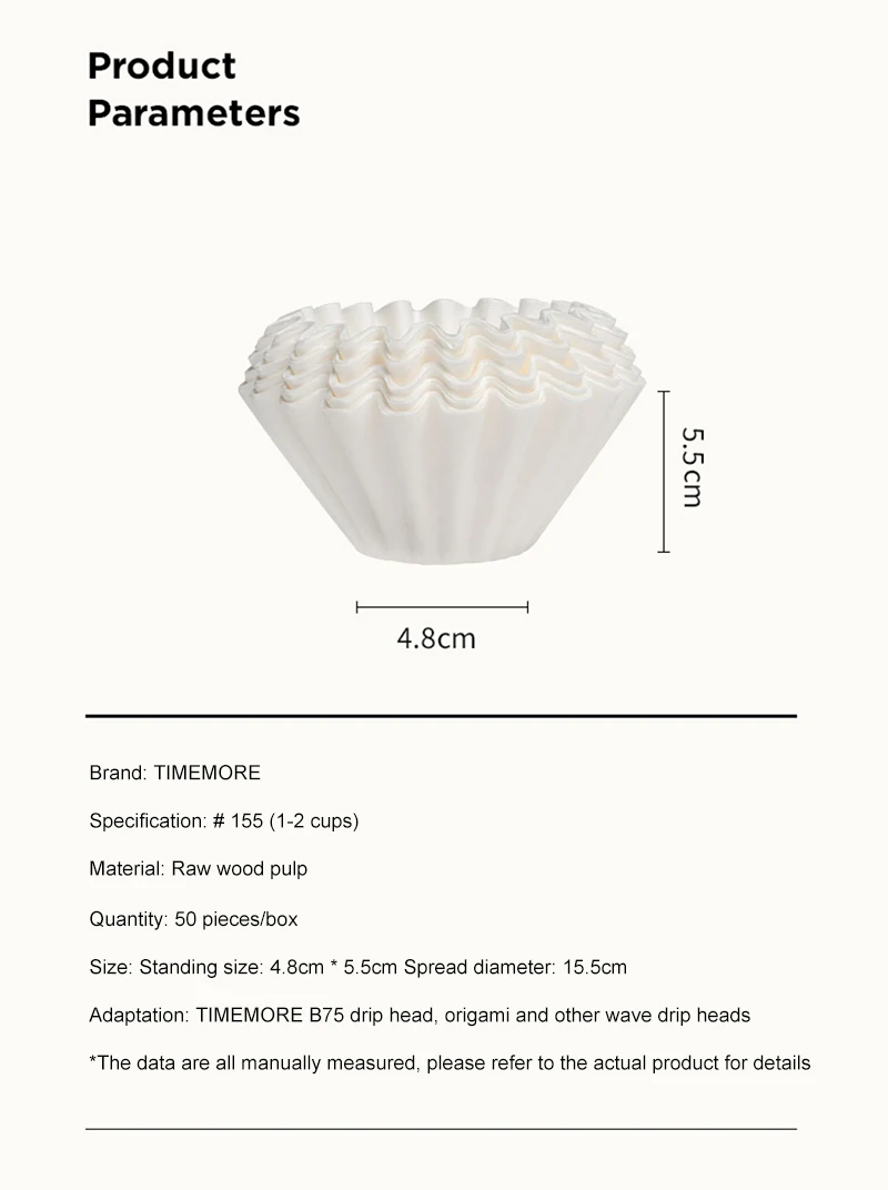 TIMEMORE 1-2Cups Basket Coffee - Coffee Tea Paper Cups 评论和价格