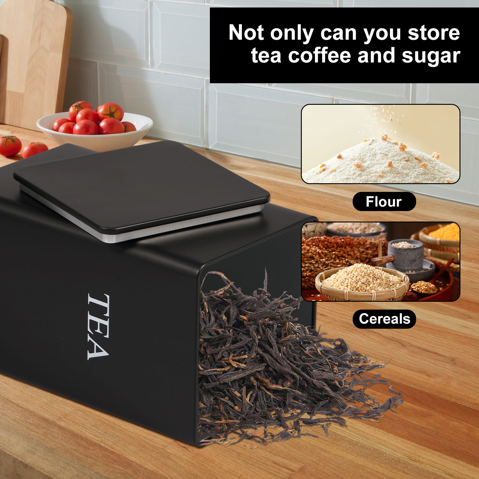 3Pcs Coffee Bean Storage Canis - Coffee Tea Sugar Container Set 评论和价格