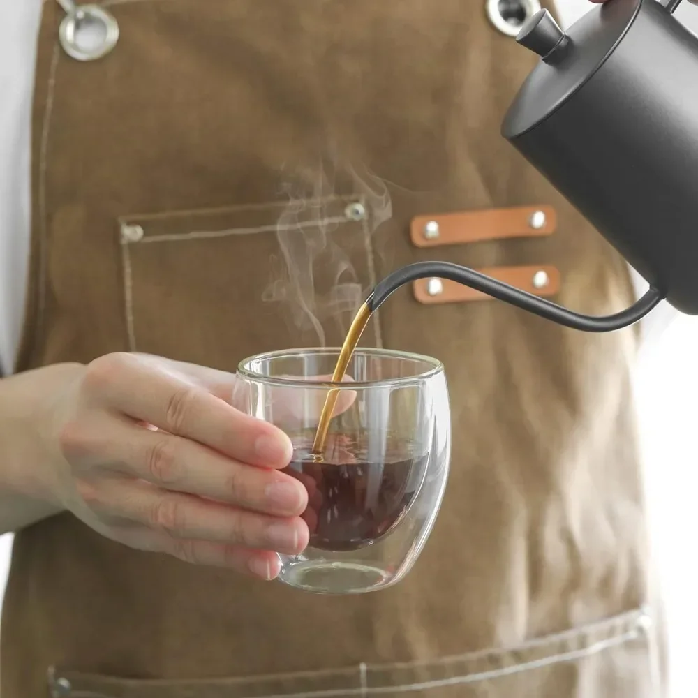 6 pcs Clear Double Wall Glass  - Juice Tea Coffee 评论和价格