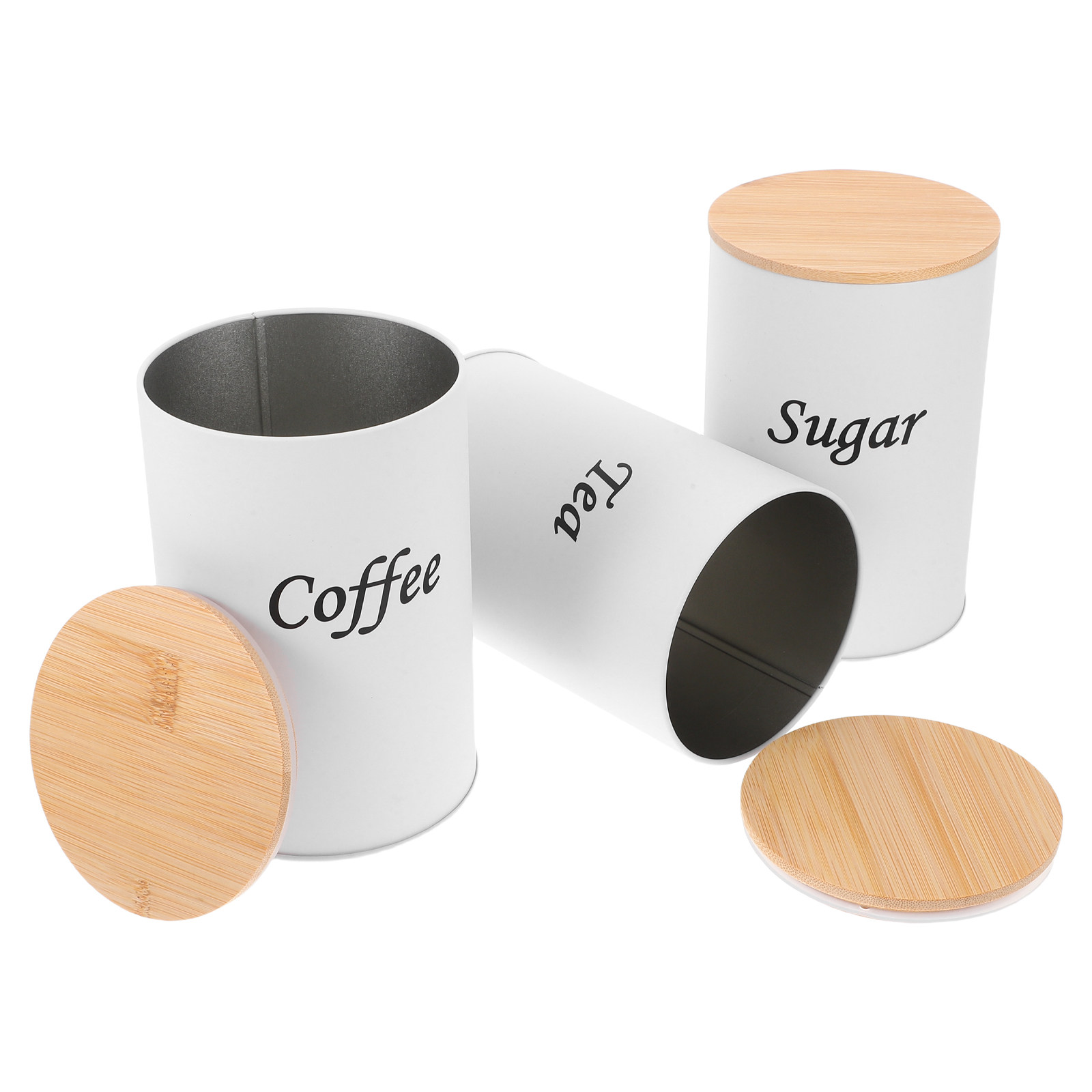 3Pcs Airtight Round Canisters  - Coffee Tea Bean 评论和价格
