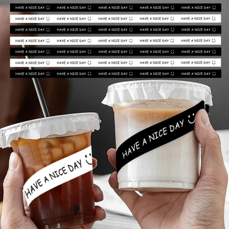 100Pcs HAVE A NICE DAY Smile F - Coffee Tea Paper Cups 评论和价格