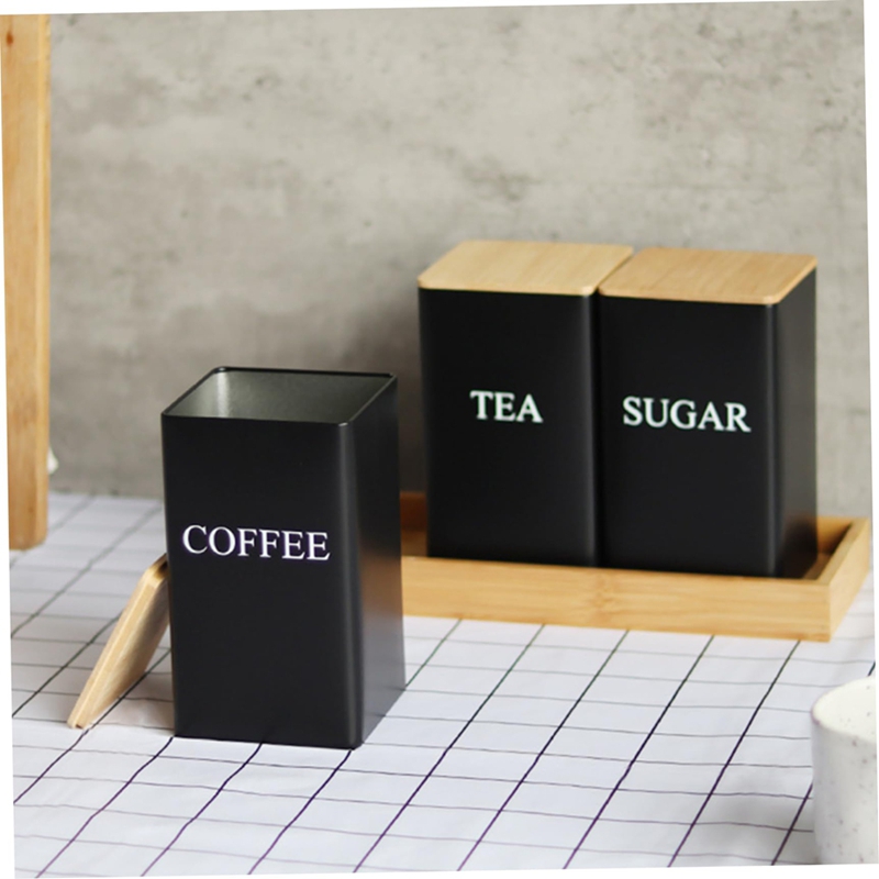 3PCS Set Tea Coffee Sugar Cani - Coffee Tea Sugar Container Set 评论和价格
