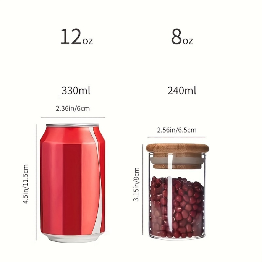 12pcs/set Airtight Glass Stora - Coffee Tea Sugar Container Set 评论和价格