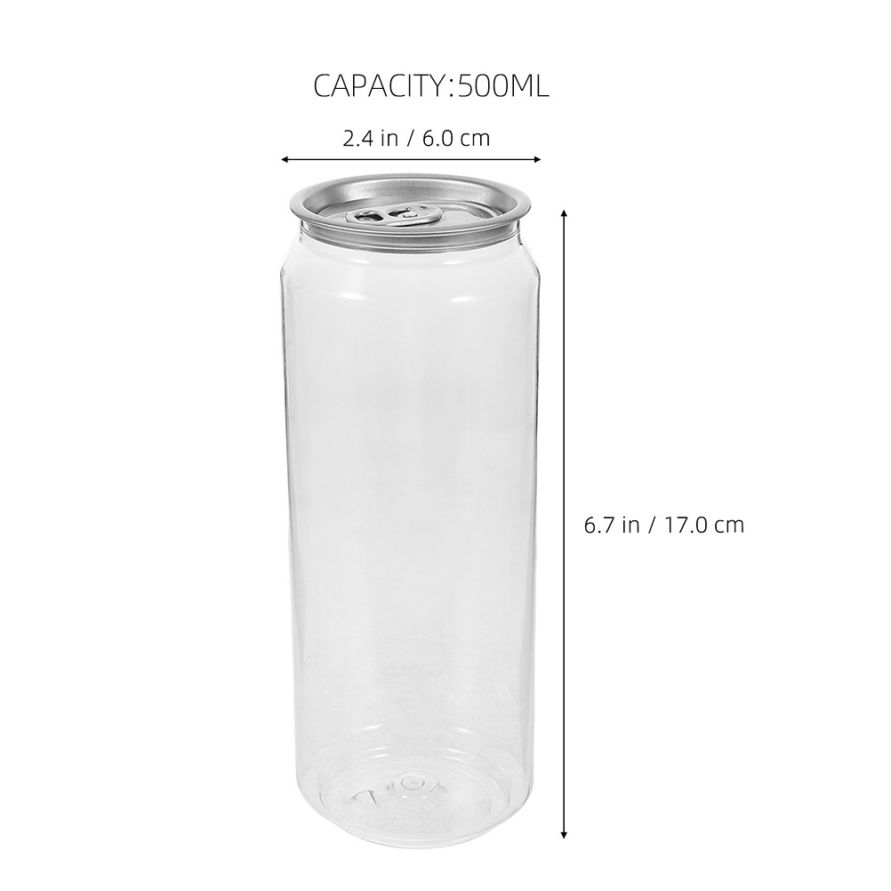 5pcs Clear Beverage Cans Empty - Juice Tea Coffee 评论和价格