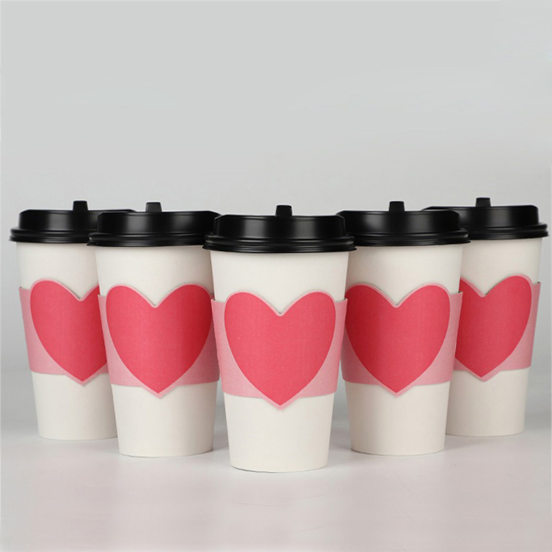 100pcs Disposable Cup Sleeve F - Coffee Tea Paper Cups 评论和价格
