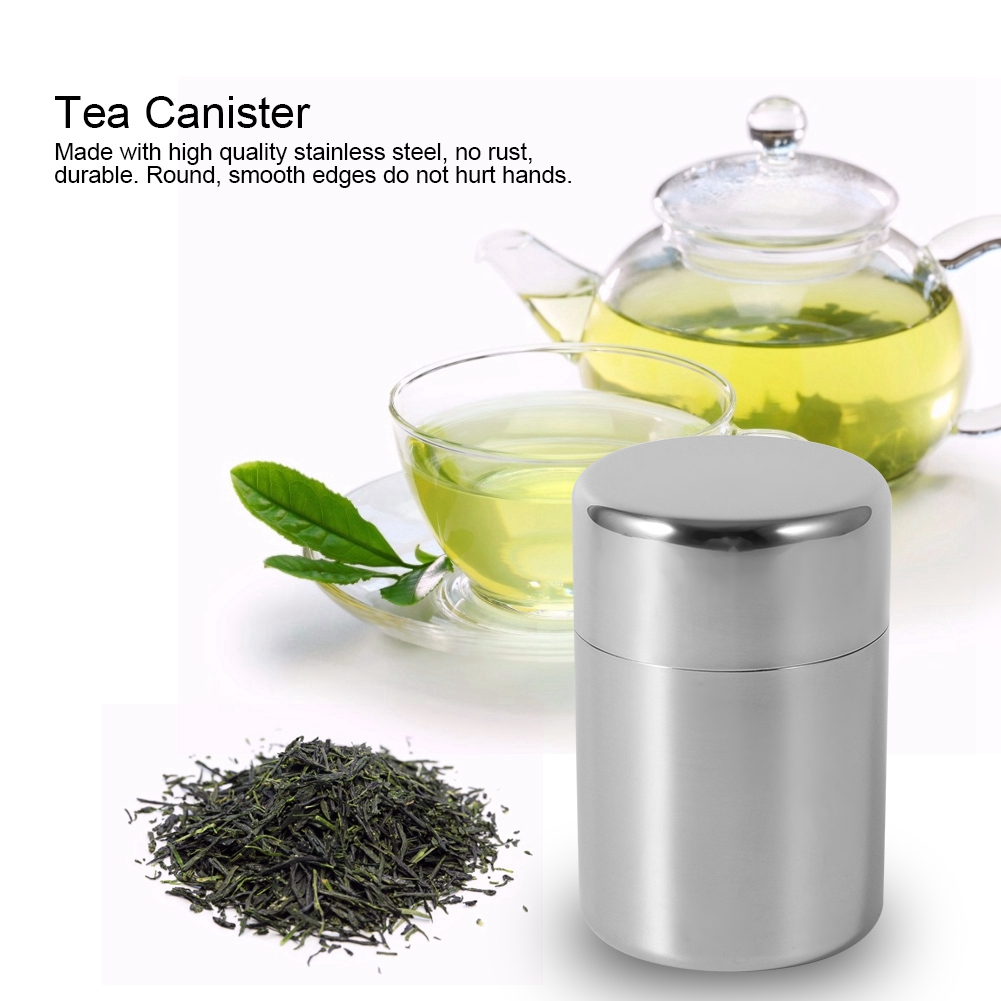 Stainless Steel Tea Leaf Tins  - Coffee Tea Sugar Container Set 评论和价格