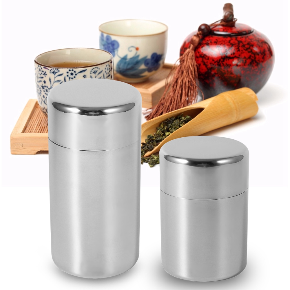 Stainless Steel Tea Leaf Tins  - Coffee Tea Sugar Container Set 评论和价格
