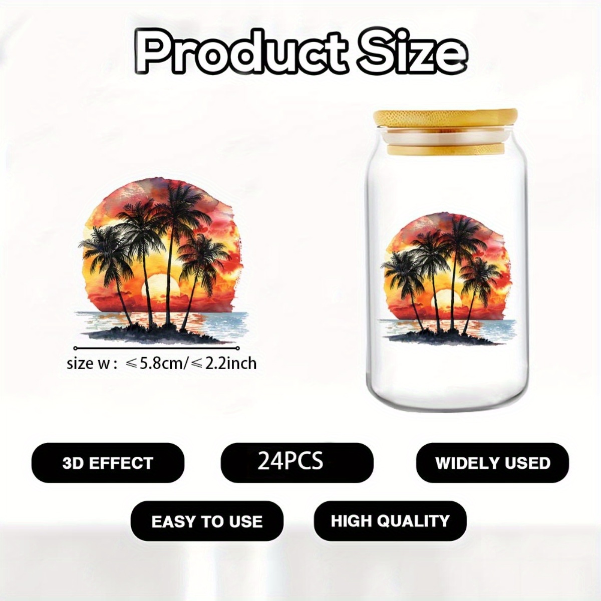 24Pcs/Set Summer Tropical Beac - Coffee Tea Paper Cups 评论和价格