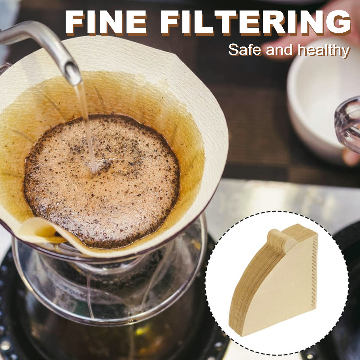100/200 Count Cone Coffee Filt - Coffee Tea Paper Cups 评论和价格