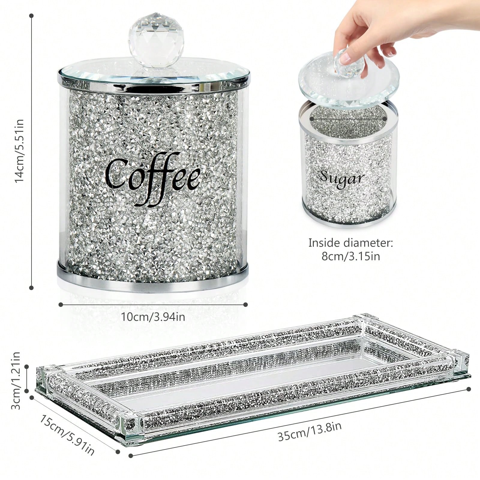 Coffee Sugar Tea Canister Set  - Coffee Tea Sugar Container Set 评论和价格