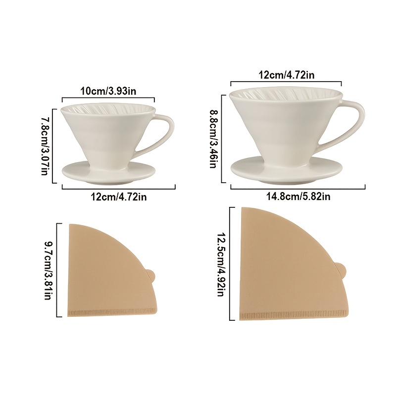Pour Over Coffee Maker, Cerami - Coffee Tea Paper Cups 评论和价格