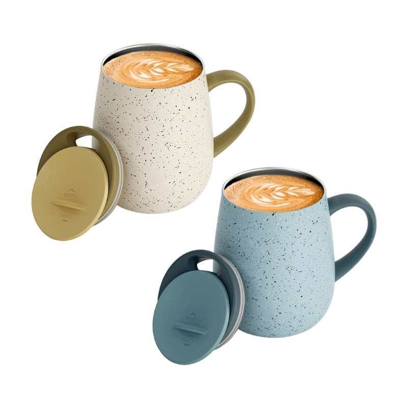 Insulated coffee cup with slid - Coffee Tea Break 评论和价格