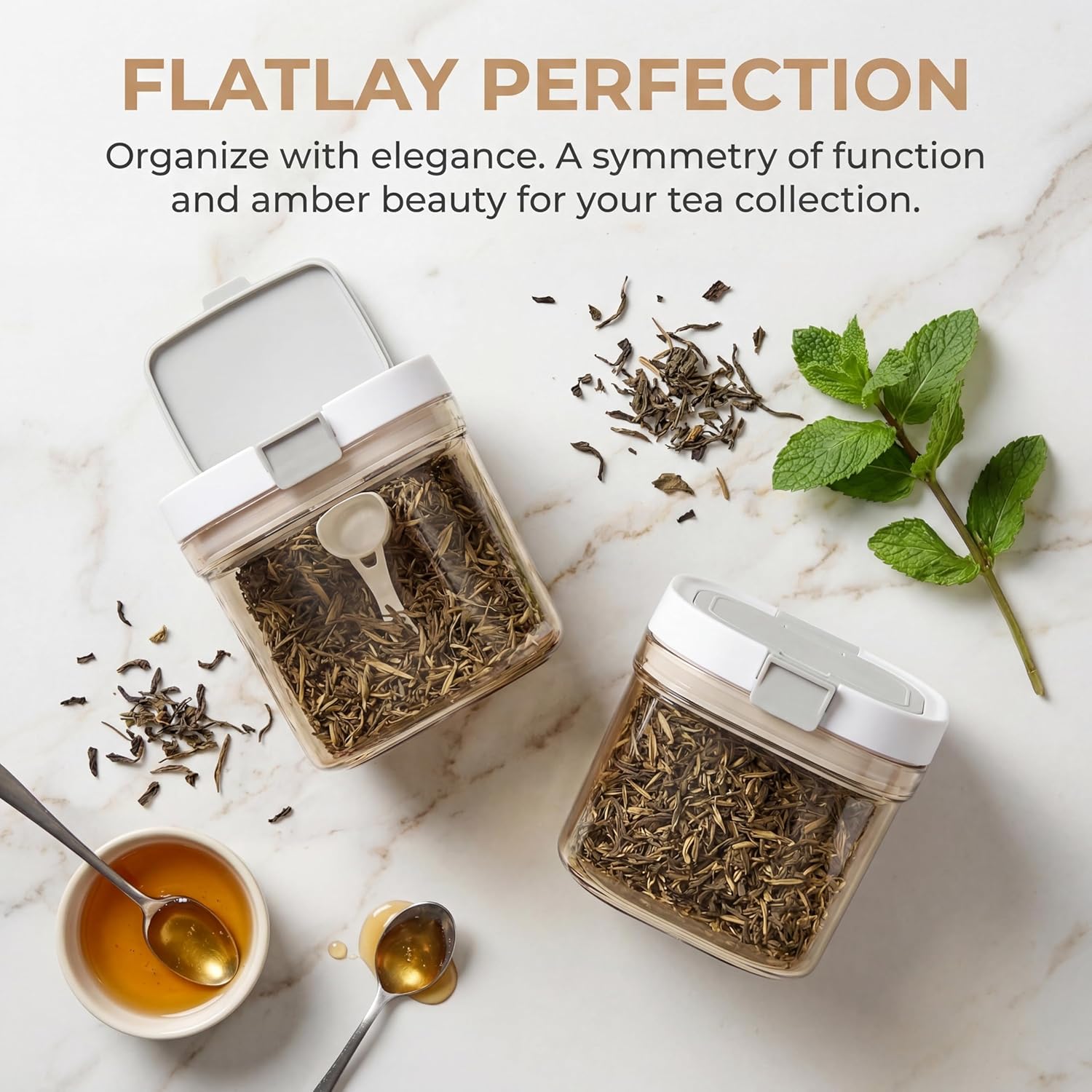 2pcs Coffee Canister with Scoo - Coffee Tea Sugar Container Set 评论和价格