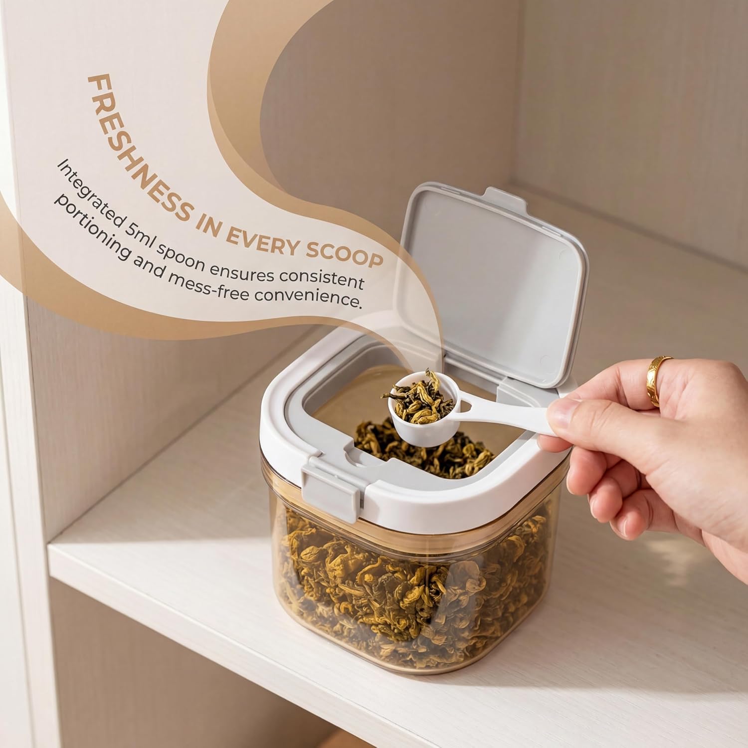 2pcs Coffee Canister with Scoo - Coffee Tea Sugar Container Set 评论和价格