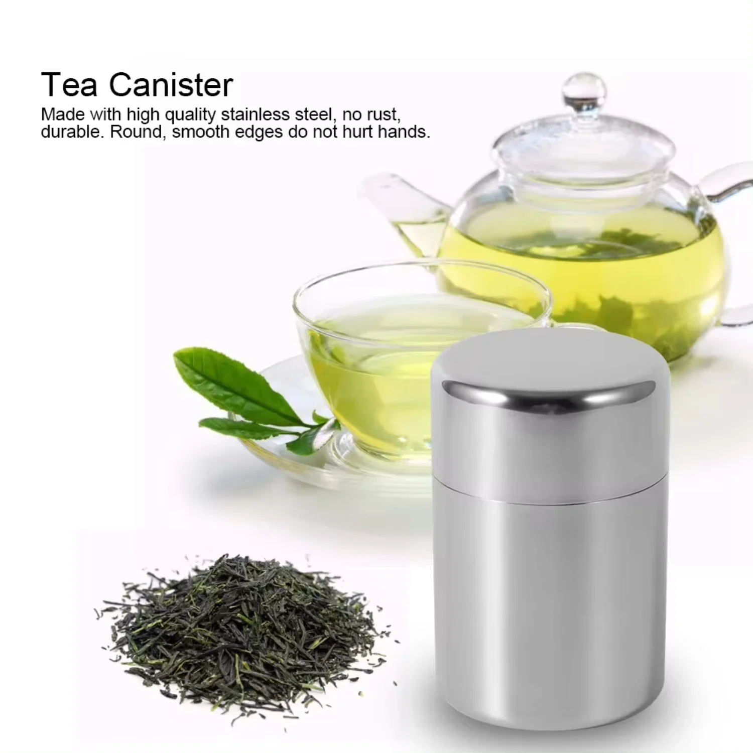 Stainless Steel Tea Leaf Tins  - Coffee Tea Sugar Container Set 评论和价格