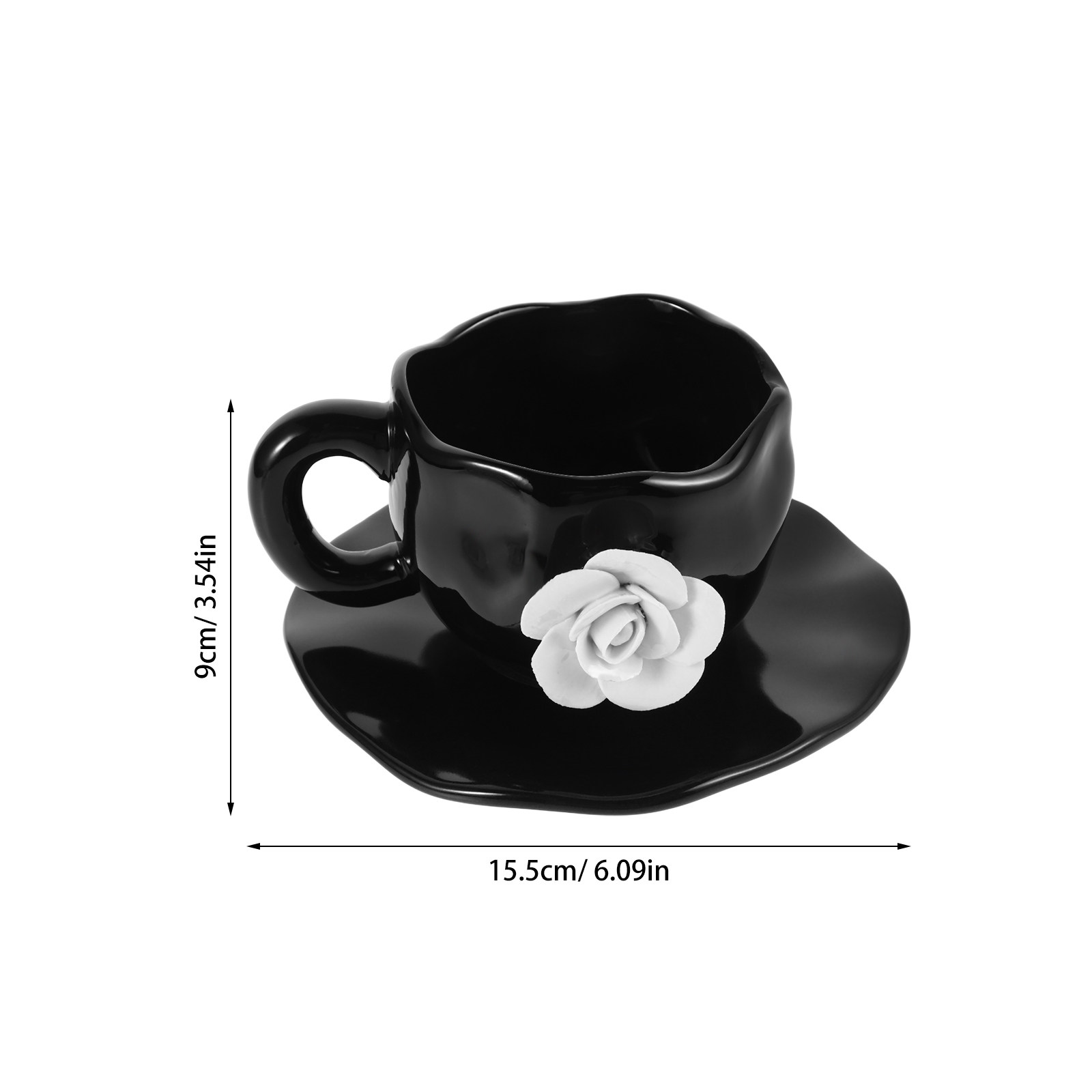 1Set Floral 3D Rose Design Cer - Juice Tea Coffee 评论和价格