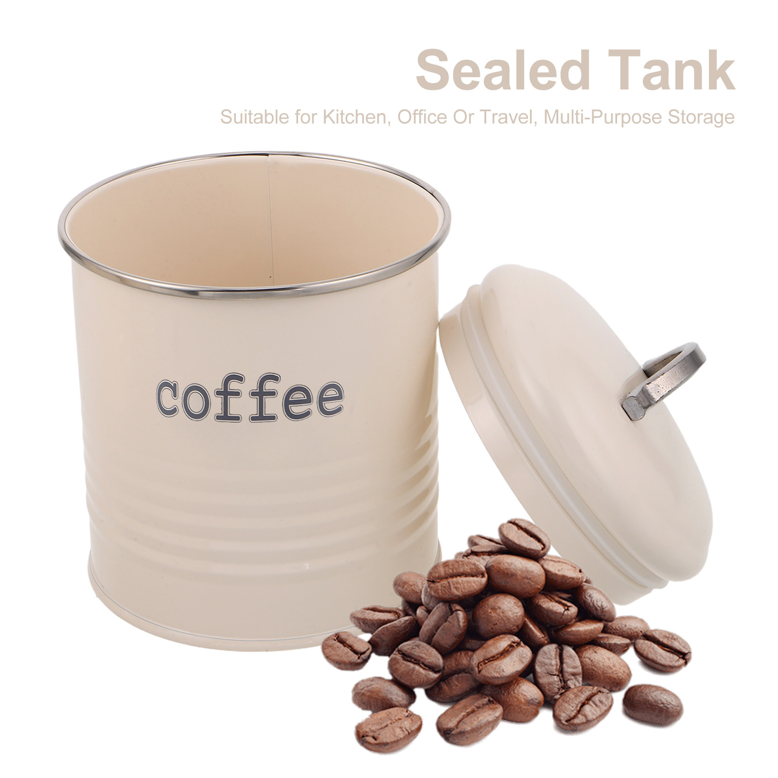 3Pcs Sealed Coffee Bean Contai - Coffee Tea Sugar Container Set 评论和价格